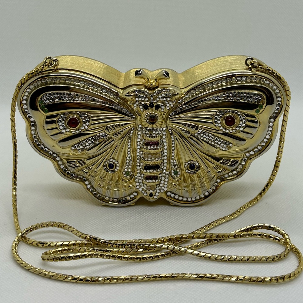 Judith Leiber Gold Butterfly Clutch